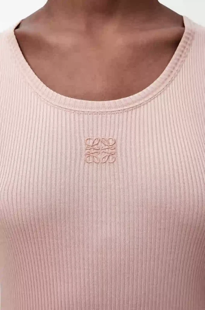 Anagram tank top in silk Light Pink