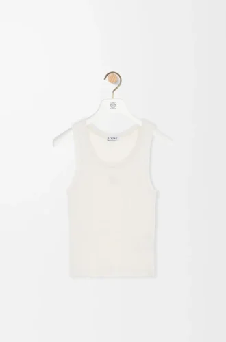 Anagram tank top in silk Soft White Anagram tank top in silk Soft White