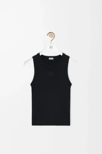 Anagram tank top in stretch viscose Black Anagram tank top in stretch viscose Black