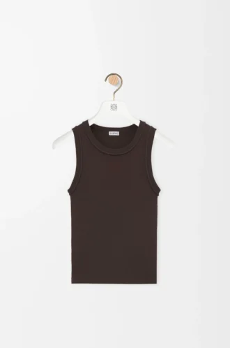 Anagram tank top in stretch viscose Brown Anagram tank top in stretch viscose Brown