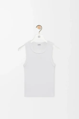 Anagram tank top in stretch viscose White Anagram tank top in stretch viscose White