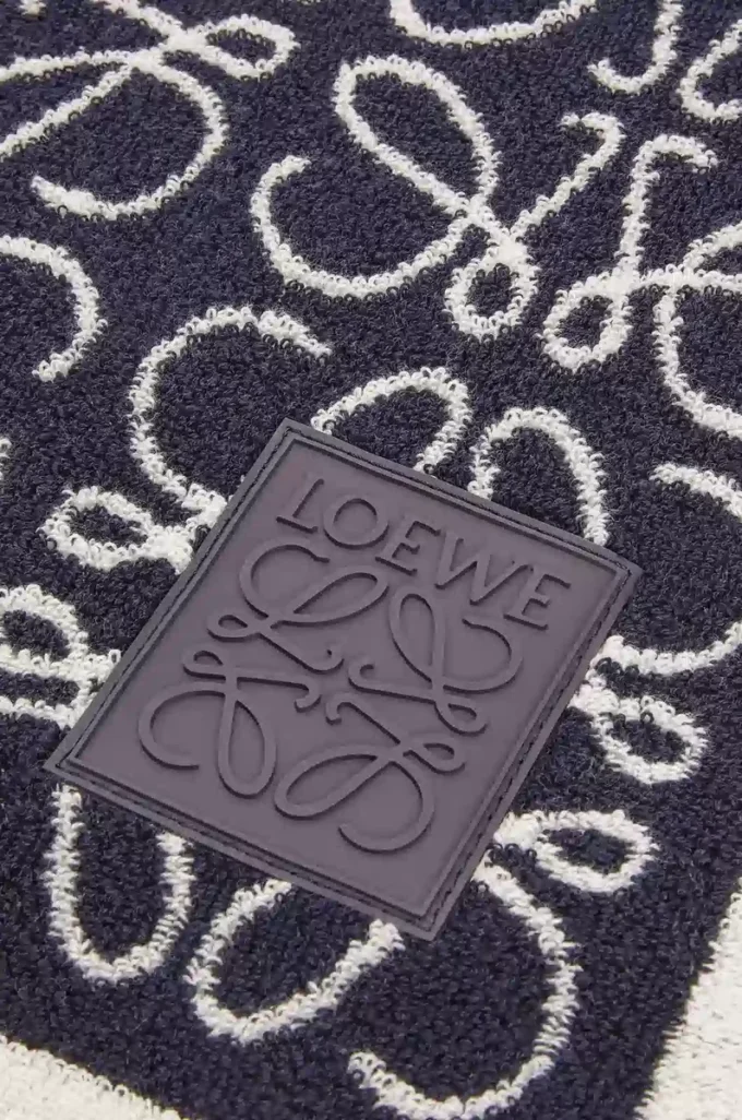 Anagram towel in cotton Navy Blue