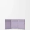 Anagram trifold wallet in pebble grained calfskin Dirty Mauve