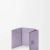 Anagram trifold wallet in pebble grained calfskin Dirty Mauve