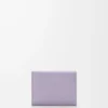 Anagram trifold wallet in pebble grained calfskin Dirty Mauve