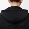 Anagram zip-up hoodie in wool Black