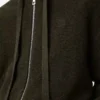 Anagram zip-up hoodie in wool Khaki Green