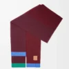 Asymmetric scarf in wool Green/Red/Multicolor