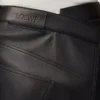 Asymmetric skirt in satin nappa lambskin Black