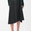 Asymmetric skirt in wool and cashmere Charcoal Melange