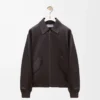 Aviator jacket in deerskin Oxblood