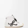 Ballet Runner 2.0 high-top in nylon and calfskin White/Black