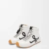 Ballet Runner 2.0 high-top in nylon and calfskin White/Black