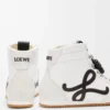 Ballet Runner 2.0 high-top in nylon and calfskin White/Black