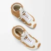 Ballet Runner 2.0 high-top in suede and shearling Tan/White