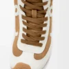 Ballet Runner 2.0 high-top in suede and shearling Tan/White