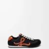 Ballet Runner 2.0 in nylon and calfskin Black/Orange/Pale Green