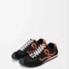 Ballet Runner 2.0 in nylon and calfskin Black/Orange/Pale Green