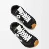 Ballet Runner 2.0 in nylon and calfskin Black/White