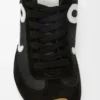 Ballet Runner 2.0 in nylon and calfskin Black/White
