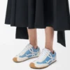 Ballet Runner 2.0 in nylon and calfskin Blue/White/Soft White