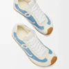 Ballet Runner 2.0 in nylon and calfskin Blue/White/Soft White