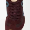 Ballet Runner 2.0 in nylon and calfskin Burgundy/Duck Blue/Dough