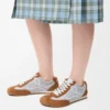 Ballet Runner 2.0 in nylon and calfskin Grey/White/Tan