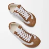 Ballet Runner 2.0 in nylon and calfskin Grey/White/Tan
