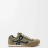 Ballet Runner 2.0 in nylon and calfskin Light Khaki/Black/White