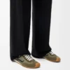 Ballet Runner 2.0 in nylon and calfskin Light Khaki/Black/White