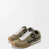 Ballet Runner 2.0 in nylon and calfskin Light Khaki/Black/White