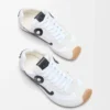 Ballet Runner 2.0 in nylon and calfskin White/Black