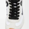 Ballet Runner 2.0 in nylon and calfskin White/Black