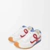 Ballet Runner 2.0 in nylon and calfskin White/Red/Blue