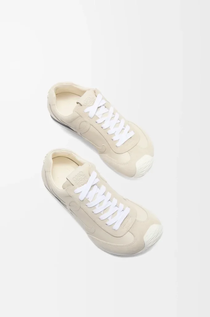 Ballet Runner 2.0 in soft calfskin White