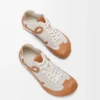 Ballet Runner 2.0 unlined in deerskin and vegetable-tanned calfskin Soft White/Tan