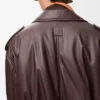 Balloon biker jacket in nappa lambskin Dark Brown
