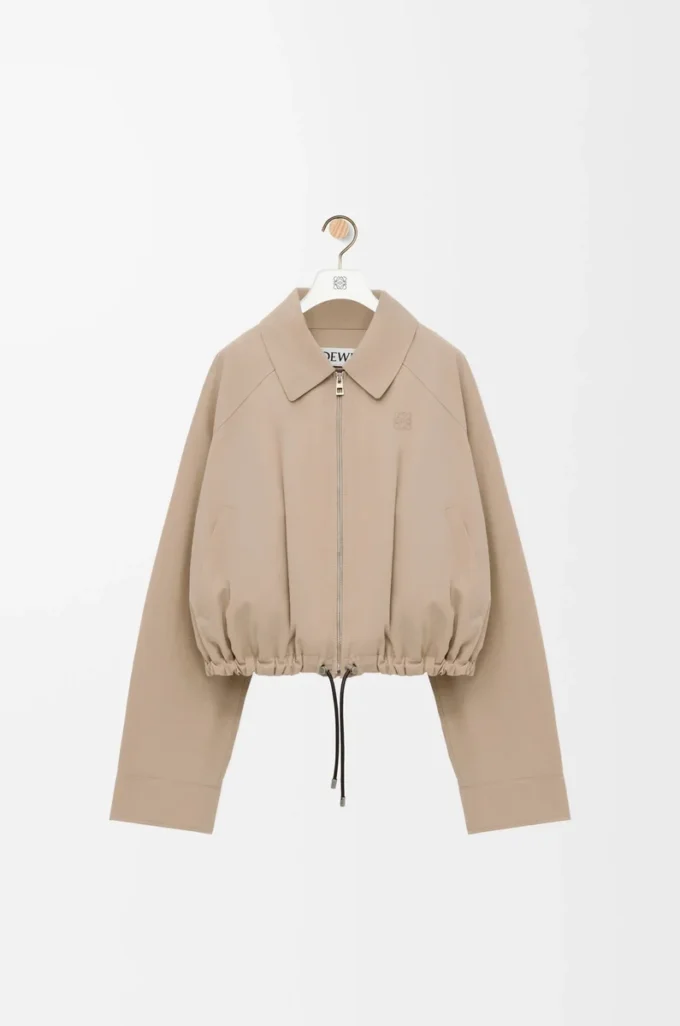 Balloon jacket in cotton Beige