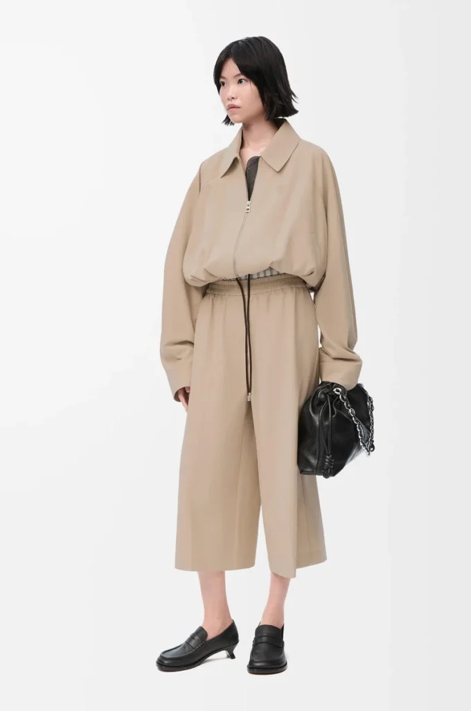 Balloon jacket in cotton Beige