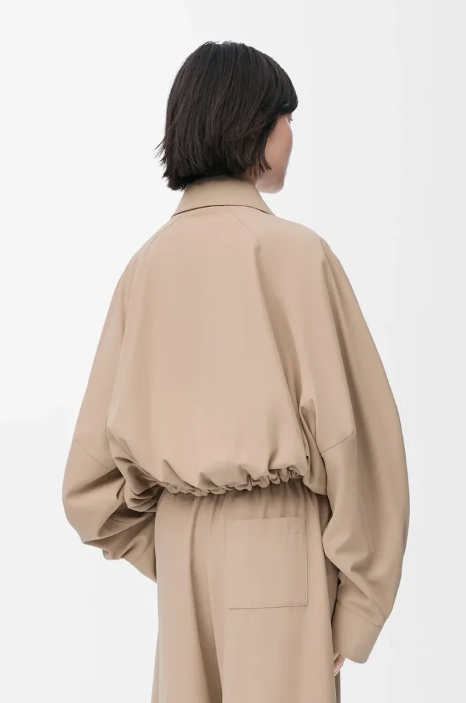 Balloon jacket in cotton Beige