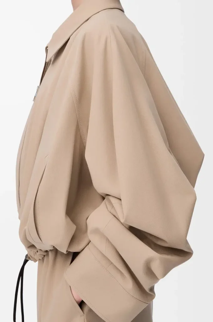Balloon jacket in cotton Beige