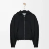 Balloon jacket in cupro blend Black