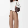 Balloon shirt in silk White Balloon shirt in silk White