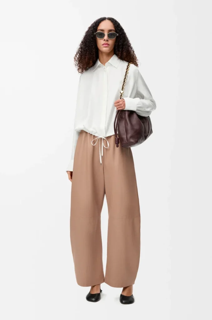 Balloon shirt in silk White Balloon shirt in silk White