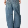 Barrel jeans in denim Washed Denim Barrel jeans in denim Washed Denim