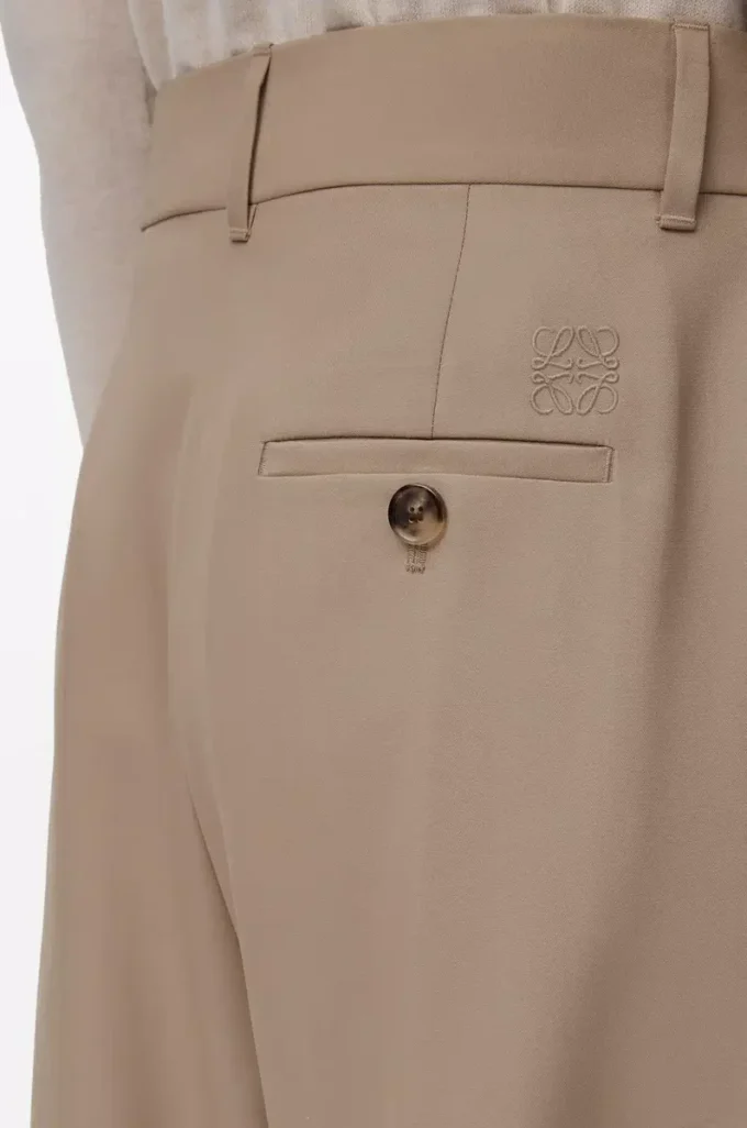 Barrel trousers in wool Sand Barrel trousers in wool Sand