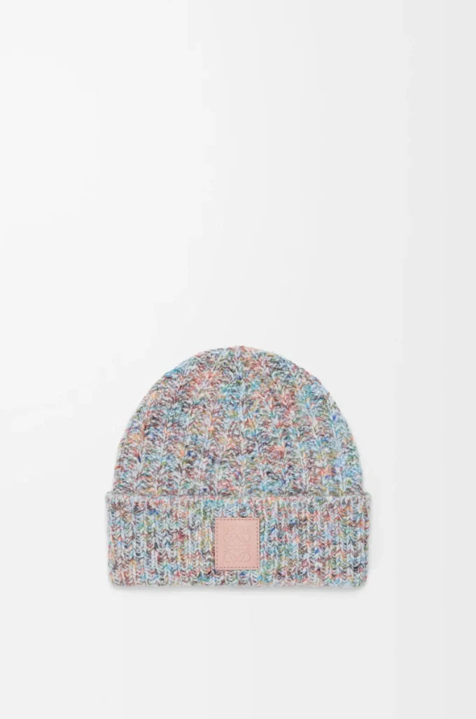 Beanie in wool and cashmere blend Multicolor