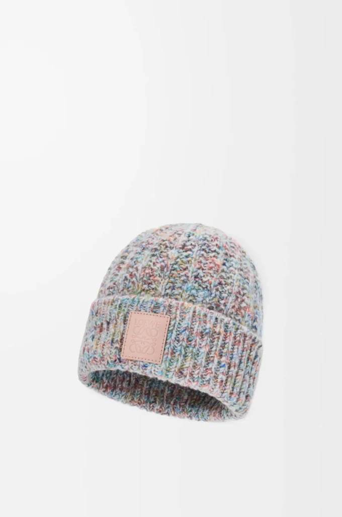 Beanie in wool and cashmere blend Multicolor
