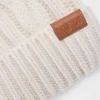 Beanie in wool Ecru